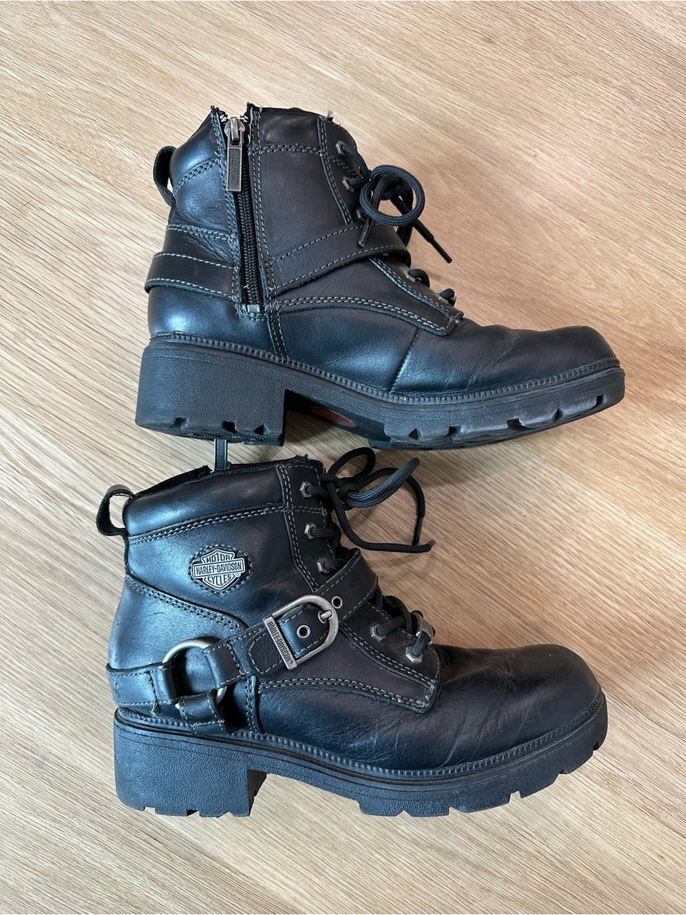 Harley-Davidson Women's Black side zip Boots